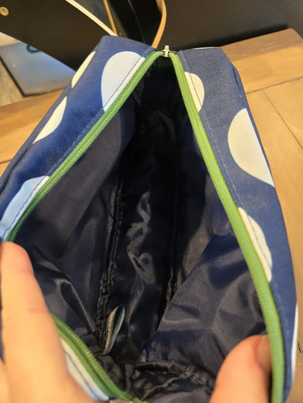 Clinique x Kate Spade Navy & White Striped Cosmetic Pouch Nwot